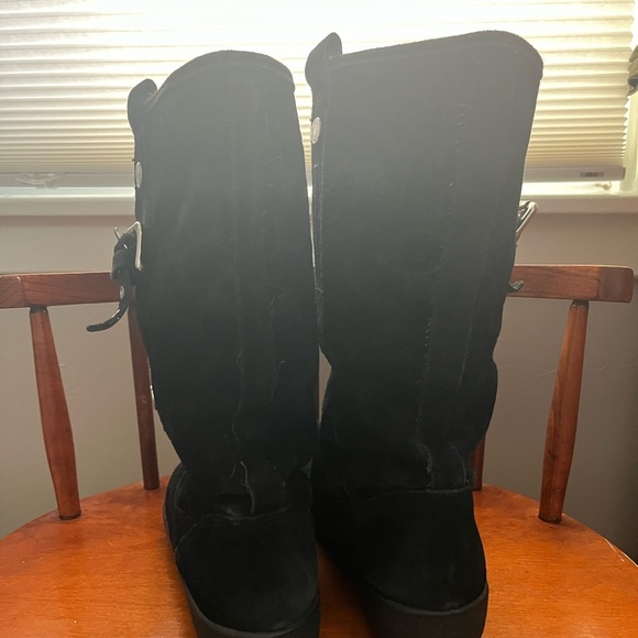 Coach Black Suede Tullip Winter Boots Size 9 - Picture 4 of 16